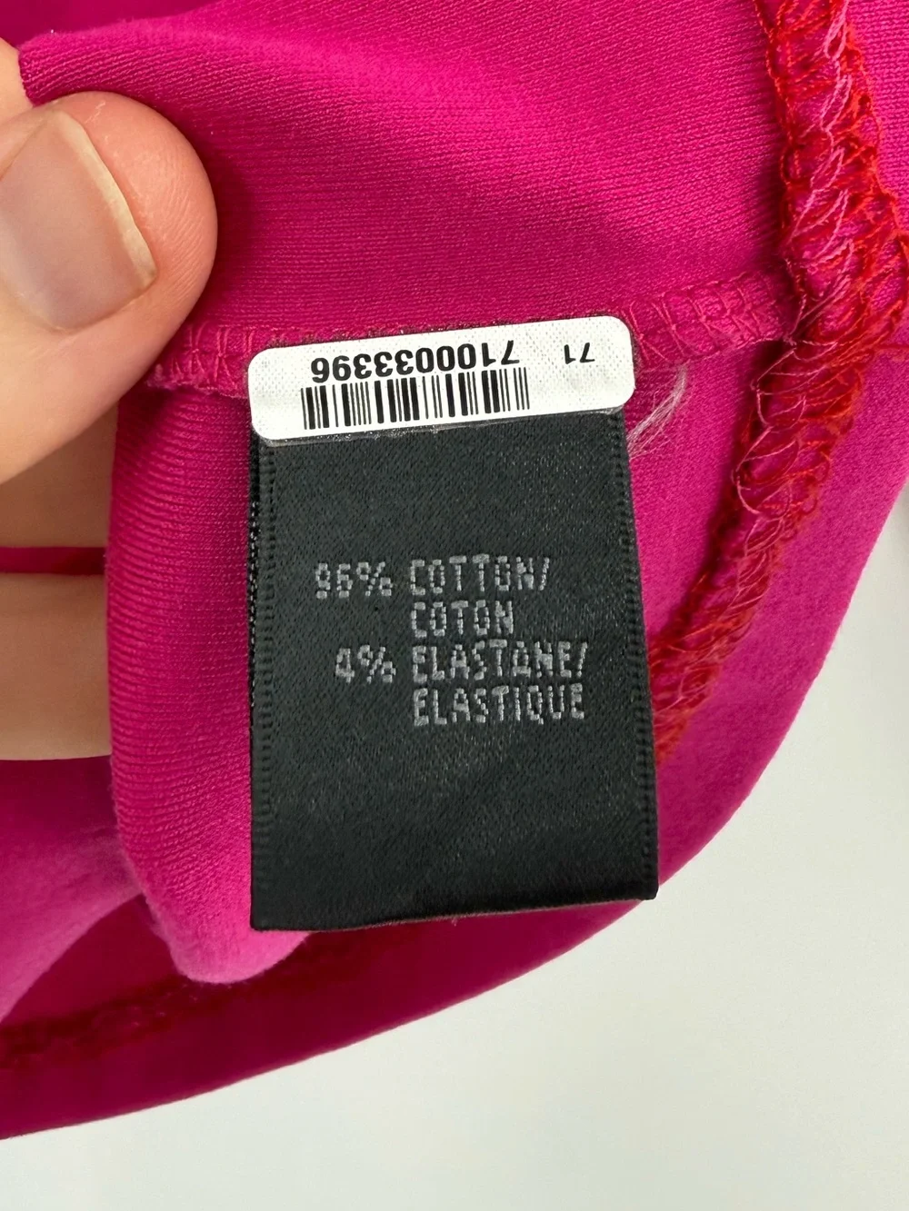 Lafayette 148 3/4 Sleeve Top with Back Zip | Magenta | Small / Medium